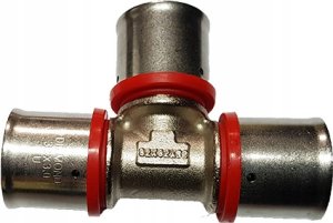 Diamond trójnik zaprasowywany potrójny PEX-AL-PEX z mosiądzu 32x32x32 FZZ-009.32X32X32.T-3 5