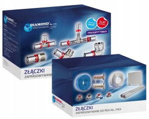 Diamond trójnik zaprasowywany potrójny PEX-AL-PEX z mosiądzu 32x32x32 FZZ-009.32X32X32.T-3 9