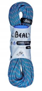 Lina wspinaczkowa BEAL Cobra 8.6mm 60m golden dry-blue 1