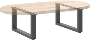 Nogi do stolika kawowego w kształcie litery U 2 szt. Antracyt 60x(30-31) cm Stal 8