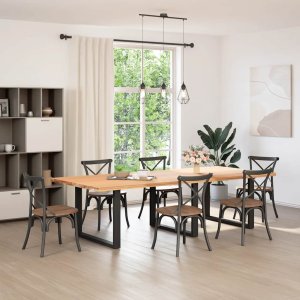 Nogi do stołu jadalnego w kształcie litery U 2 szt. Czarne 100x(72-73) cm Stal 2