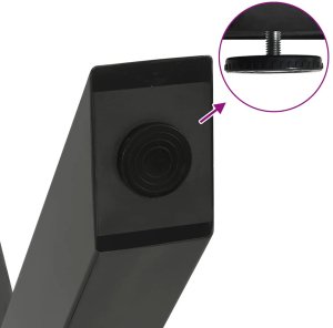 Nogi do stolika kawowego w kształcie litery X 2 szt. Antracyt 30x(30-31) cm Stal 9