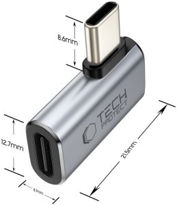 Adapter USB Tech-Protect AA01 USB-C - USB-C Szary  (5906302360284) 2