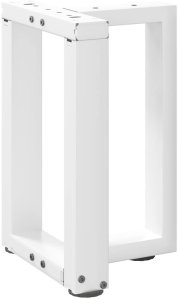 Nogi do stolika kawowego w kształcie litery T 2 szt. Białe 38x25x(42-43) cm Stal 4