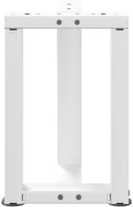 Nogi do stolika kawowego w kształcie litery T 2 szt. Białe 38x25x(42-43) cm Stal 6