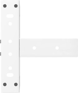 Nogi do stolika kawowego w kształcie litery T 2 szt. Białe 38x25x(42-43) cm Stal 7