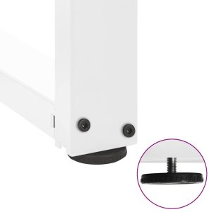 Nogi do stolika kawowego w kształcie litery T 2 szt. Białe 38x25x(42-43) cm Stal 9