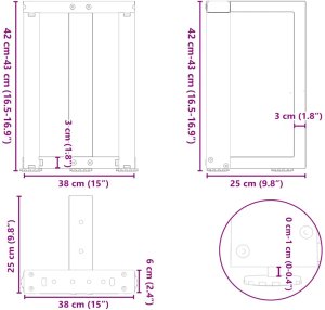 Nogi do stolika kawowego w kształcie litery T 2 szt. Białe 38x25x(42-43) cm Stal 10