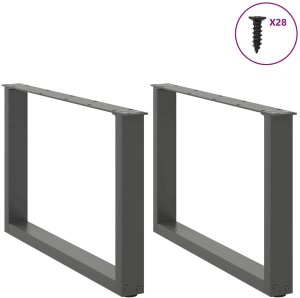 Nogi do stolika kawowego w kształcie litery U 2 szt. Antracyt 70x(42-43) cm Stal 3