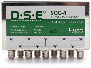 Sumator RTV/SAT X4 DSE SOC-4 zewnętrzny 3