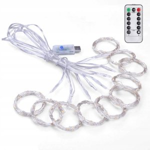 KURTYNA ŚWIETLNA KURTYNA LED GIRLANDA ŚWIETLNA 3X3 m LED USB LAMPKI WISZĄCE 1