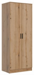 Szafa dwudrzwiowa z drążkami na ubrania wąska 80 cm dąb evoke MONTANA MT01 6