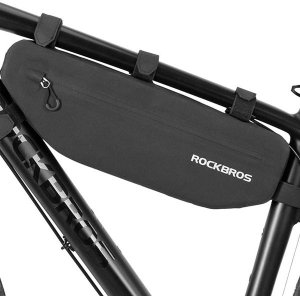Wodoodporna torba rowerowa mocowana na rzepy pod ramę 3L czarna ROCKBROS 1