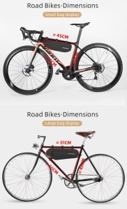 Wodoodporna torba rowerowa mocowana na rzepy pod ramę 3L czarna ROCKBROS 6