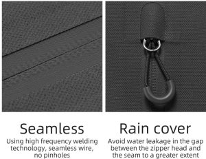 Wodoodporna torba rowerowa mocowana na rzepy pod ramę 3L czarna ROCKBROS 9