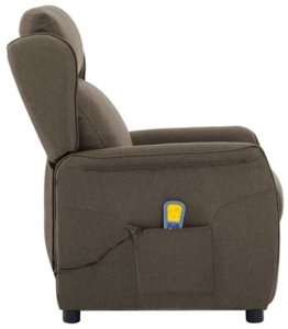 vidaXL Fotel do masażu w taupe'owym materiale 5