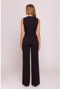 M866 Kombinezon z koronkowymi wstawkami - czarny (kolor czarny, rozmiar M) 6