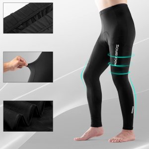 Spodnie rowerowe kolarskie długie oddychające z wkładką XL - czarne Spodnie rowerowe kolarskie długie oddychające z wkładką XL - czarne 6