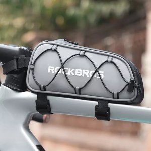 Torba sakwa rowerowa mocowana na ramę 0.9l - srebrna Torba sakwa rowerowa mocowana na ramę 0.9l - srebrna 9