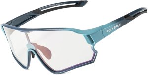 Okulary rowerowe polaryzacyjne dla dzieci 8-14 lat UV400 - niebieskie Okulary rowerowe polaryzacyjne dla dzieci 8-14 lat UV400 - niebieskie 1