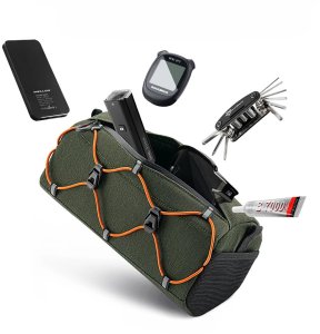 Torba rowerowa mocowana na kierownicę 2.2l - zielona Torba rowerowa mocowana na kierownicę 2.2l - zielona 2