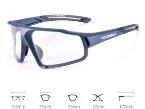 RockBros Okulary rowerowe fotochromowe UV400 z etui SP216BL - niebieskie Okulary rowerowe fotochromowe UV400 z etui SP216BL - niebieskie 2