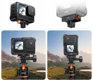 Ramka Obudowa Frame Mount Sanki Iso Gwint 1/4" Do Gopro 13 12 11 10 9 Black / Ga-02 5