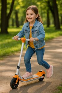 Hulajnoga Elektryczna Dla Dzieci Dziecka Led 10 Km/h Zasięg 8 Km Kiddoboo / Kby2whi / Y2 / Kiddorider / Pomarańczowy 10