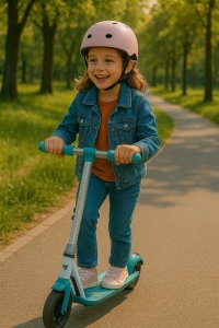 Hulajnoga Elektryczna Dla Dzieci Dziecka Led 10 Km/h Zasięg 8 Km Kiddoboo / Kby2grn / Y2 / Kiddorider / Zielony 4