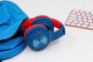 Słuchawki PowerLocus PLED Kids niebiesko-czerwone 7