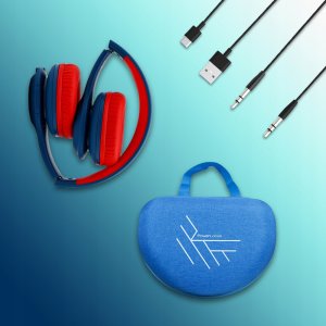 Słuchawki PowerLocus PLED Kids niebiesko-czerwone 8