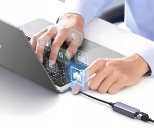 ADAPTER SIECIOWY USB-C KARTA SIECIOWA LAN RJ45 1000MBPS Ethernet Gigabit 8