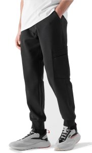 Spodnie dresowe joggery bawełniane męskie 4F M1043 wygodne czarne r XXL 1