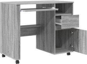 Biurko vidaXL Szare 91 cm x 50 cm 3