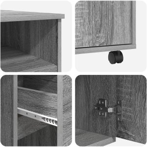 Biurko vidaXL Szare 91 cm x 50 cm 7