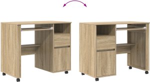 Biurko vidaXL Dąb Sonoma 91 cm x 50 cm 8