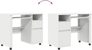 Biurko vidaXL Białe 120 cm x 50 cm 8