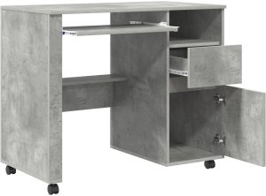 Biurko vidaXL Szare 91 cm x 50 cm 3