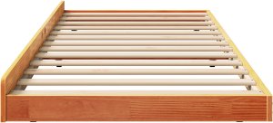 Rama łóżka Woskowy brąz Lite drewno 80 x 200 cm Prostokątna 5