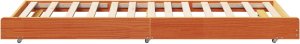 Rama łóżka Woskowy brąz Lite drewno 80 x 200 cm Prostokątna 6