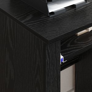 Biurko vidaXL Czarne 91 cm x 50 cm 2