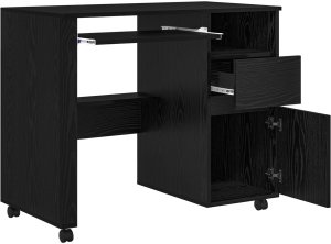 Biurko vidaXL Czarne 91 cm x 50 cm 3