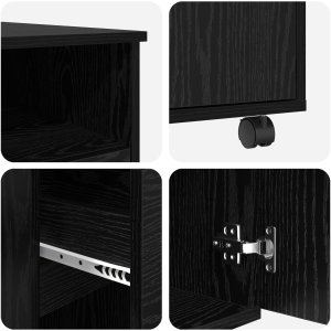 Biurko vidaXL Czarne 91 cm x 50 cm 7