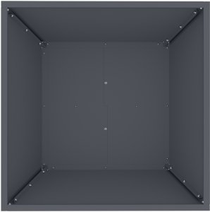 vidaXL Zestaw donic plastikowych Antracytowe Plastik 50 x 50 x 15 cm 6