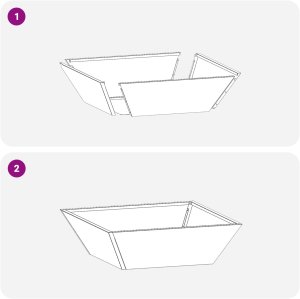vidaXL Zestaw donic plastikowych Antracytowe Plastik 50 x 50 x 15 cm 8