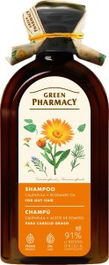 GREEN PHARMACY Szampon do włosów przetłuszczających się Nagietek i Olej rozmarynowy 350 ml 1