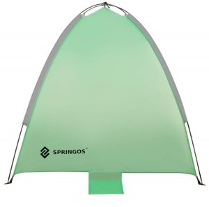 Namiot plażowy, ogrodowy 210x120x112 cm turystyczny z pokrowcem, filtrem UV zielono-szaro-czarny UNIWERSALNY 13