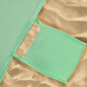 Namiot plażowy, ogrodowy 210x120x112 cm turystyczny z pokrowcem, filtrem UV zielono-szaro-czarny UNIWERSALNY 3