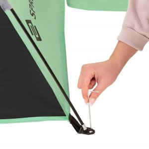 Namiot plażowy, ogrodowy 210x120x112 cm turystyczny z pokrowcem, filtrem UV zielono-szaro-czarny UNIWERSALNY 6