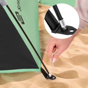 Namiot plażowy, ogrodowy 210x120x112 cm turystyczny z pokrowcem, filtrem UV zielono-szaro-czarny UNIWERSALNY 10